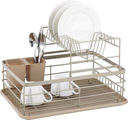 Kinghoff 1839 - Vaat droogrek - afdruiprek - Staal / kunststof / hout - Beige