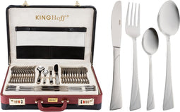 KINGHOFF 3515 - luxe bestekset koffer - 72 delig - 12 persoons - Modern bestek