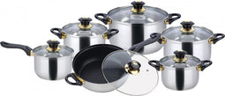 Kinghoff 4441 pannenset - 12 delig - RVS - Alle warmtebronnen