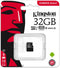 Kingston 32GB microSDHC Class 10 UHS-I + SD Adapter