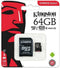 Kingston 32GB microSDHC Class 10 UHS-I + SD Adapter