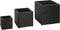vidaXL - Plantenbakken - verhoogd - 3 - st - poly - rattan - zwart