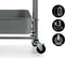 Kinvara Keuken/badkamer trolley - L45 x B30 x H78 cm - grijs - metaal - opvouwbaar - met wielen - 3 lagen