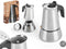 Kinvara Percolator Italiaans koffiezetapparaat - staal - zilver - 9kopjes - Koffiezetter