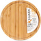 Kinvara Serveerplank - voor voedsel-hapjes - bamboe hout - rond - 25 cm - met rand