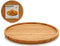 Kinvara Serveerplank - voor voedsel-hapjes - bamboe hout - rond - 25 cm - met rand