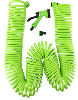 Kinzo Garden Tuinslang Spiraal - Spiraalslang - 5-delig - 1x Kraanaansluiting - 2x Slangconnector - 30 Meter