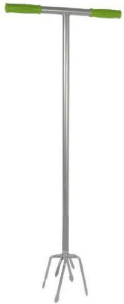 KINZO GARDEN Tuinwoeler – Grondboor Antislip Handvaten - 96 X 38CM – Staal - Groen/Zilver