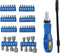 Kinzo Gereedschapset: Bitset/ Doppenset met Ratel - 14 Doppen - 42 Bits - o.a. Torx, Inbus en Kruiskop - 58 Stuks