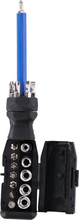 Kinzo Multibit Schroevendraaier - Multischroevendraaier - met Bits en Doppenset - Telescopische Magneet - 20-delig