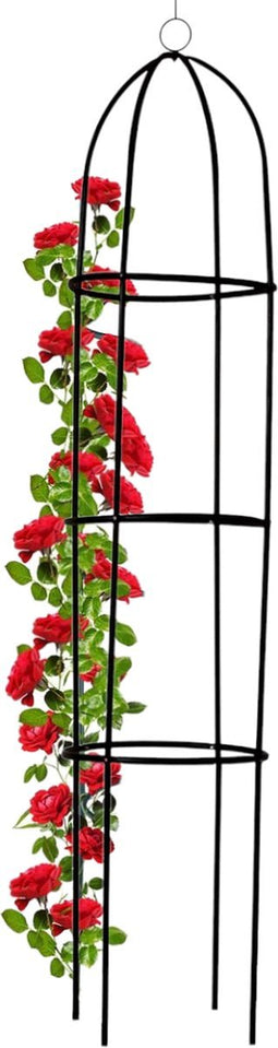 Kinzo Rozenzuil - Plantensteun - 185x40cm - Metaal - Weersbestendig - Zwart