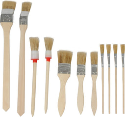 Kinzo Schilderkwasten - 11 Stuks - 2x Radiatorkwast - 2x Ronde Kwast - 3x Platte Kwast - 4x Penseel