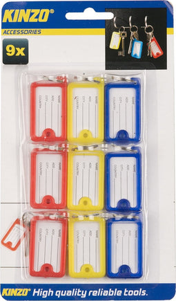 Kinzo Sleutelhanger naamplaatje 9 delig