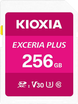 Kioxia EXCERIA PLUS SDXC-kaart 256 GB UHS-I, v30 Video Speed Class