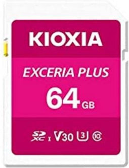 Kioxia EXCERIA PLUS SDXC-kaart 64 GB UHS-I, v30 Video Speed Class