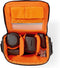 Nedis Cameratas - Schoudertas - Waterafstotend - 190 mm - 120 mm - 220 mm - Totaal aantal compartimenten: 8 - Oranje / Zwart
