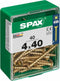 SPAX - Houten schroef - Platte kop 4,0 x 40 mm - (40 stuks)