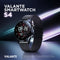 Valante Smartwatch S4 - Smartwatch Dames en Heren - Zilver staal - 44 mm - Stappenteller - Verbrande Calorieën - Hartslagmeter - Bloeddrukmeter
