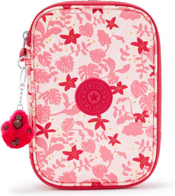 Kipling 100 Pens Etui - Pink Leaves