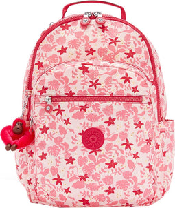 Kipling Seoul Rugzak - Pink Leaves