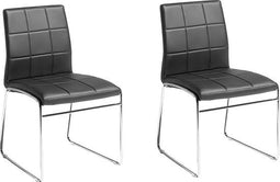 KIRON - Eetkamerstoel - Zwart - Kunstleer