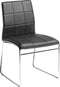 KIRON - Eetkamerstoel - Zwart - Kunstleer