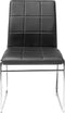 KIRON - Eetkamerstoel - Zwart - Kunstleer
