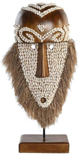 Decoratieve figuren DKD Home Decor Natuurlijk Masker Vezel (30 x 10,5 x 53 cm)