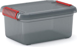 KIS 237490 Opbergbox K Latch Stapelbaar (b x h x d) 390 x 180 x 290 mm Rook-grijs, Doorschijnend 1 stuk(s)