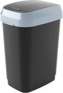 Kis Dual Swing Bin Prullenbak - 20L - 26x37x47,5cm - Zwart/Grijs
