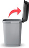 Kis Dual Swing Bin Prullenbak - 20L - 26x37x47,5cm - Zwart/Grijs