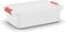 Kis K Latch Box M - Opbergbox met Deksel - 28L - 59x39x18cm - Transparant/Oranje clips