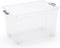 Kis Moover Opbergbox XL - Met wielen en deksel - 60L - 58x38x37cm - Transparant