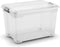 Kis Moover Opbergbox XL - Met wielen en deksel - 60L - 58x38x37cm - Transparant