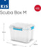 KIS Scuba opbergbox M - 45L - 39x49,5x34cm - Wit/blauwe clips