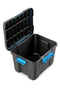 KIS Scuba opbergbox M - 45L - 39x49,5x34cm - Zwart/Blauwe clips