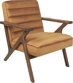 KISA - Fauteuil - Bruin - Fluweel