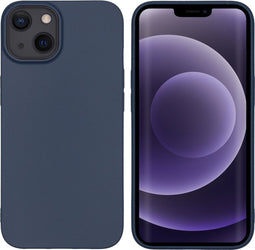 iMoshion Hoesje Geschikt voor iPhone 13 Hoesje Siliconen - iMoshion Color Backcover - Donkerblauw