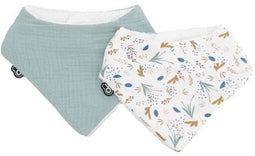 DOMIVA - Bandana slabbetjes - 100% katoen - Celadon (2 stuks)