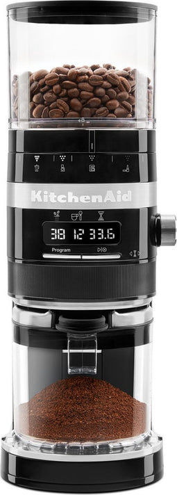 Kitchenaid Artisan Koffiemolen - Koffiebonen machine met 70 nauwkeurige maalinstellingen van cafetière tot espresso - Zwart