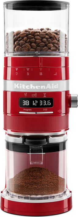 Kitchenaid Artisan Koffiemolen - Koffiebonen machine met 70 nauwkeurige maalinstellingen van cafetière tot espresso - Keizerrood