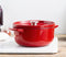 KitchenAid braadpan 22cm - geëmailleerd gietijzer - keizer rood - rond