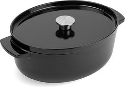 KitchenAid braadpan 30cm - geëmailleerd gietijzer - onyx zwart - ovaal