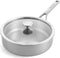 KitchenAid Multi-Ply RVS Hapjespan - ø 24cm 3,1L - met glazen deksel - inductie - PFAS-vrij