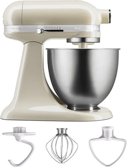 KitchenAid Standmixer - Mini mixer met kantelbare kop, accessoires en capaciteit van 3,3L - Almond Cream