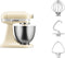 KitchenAid Standmixer - Mini mixer met kantelbare kop, accessoires en capaciteit van 3,3L - Almond Cream