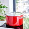 KitchenAid Steel Core Enamel kookpan 24cm 6L - Keizerrood - inductie - PFAS-vrij