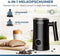 KitchenApp Melkopschuimer elektrisch - Opschuimen en verwarmen - 4 in 1 - 350ML - Zwart