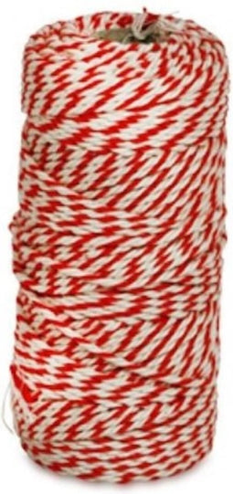 KitchenBasics Rolladetouw - Rood/wit - 80 m