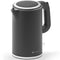 KitchenBrothers Waterkoker - Elektrisch - 1,7L - 2200W - RVS - Zwart